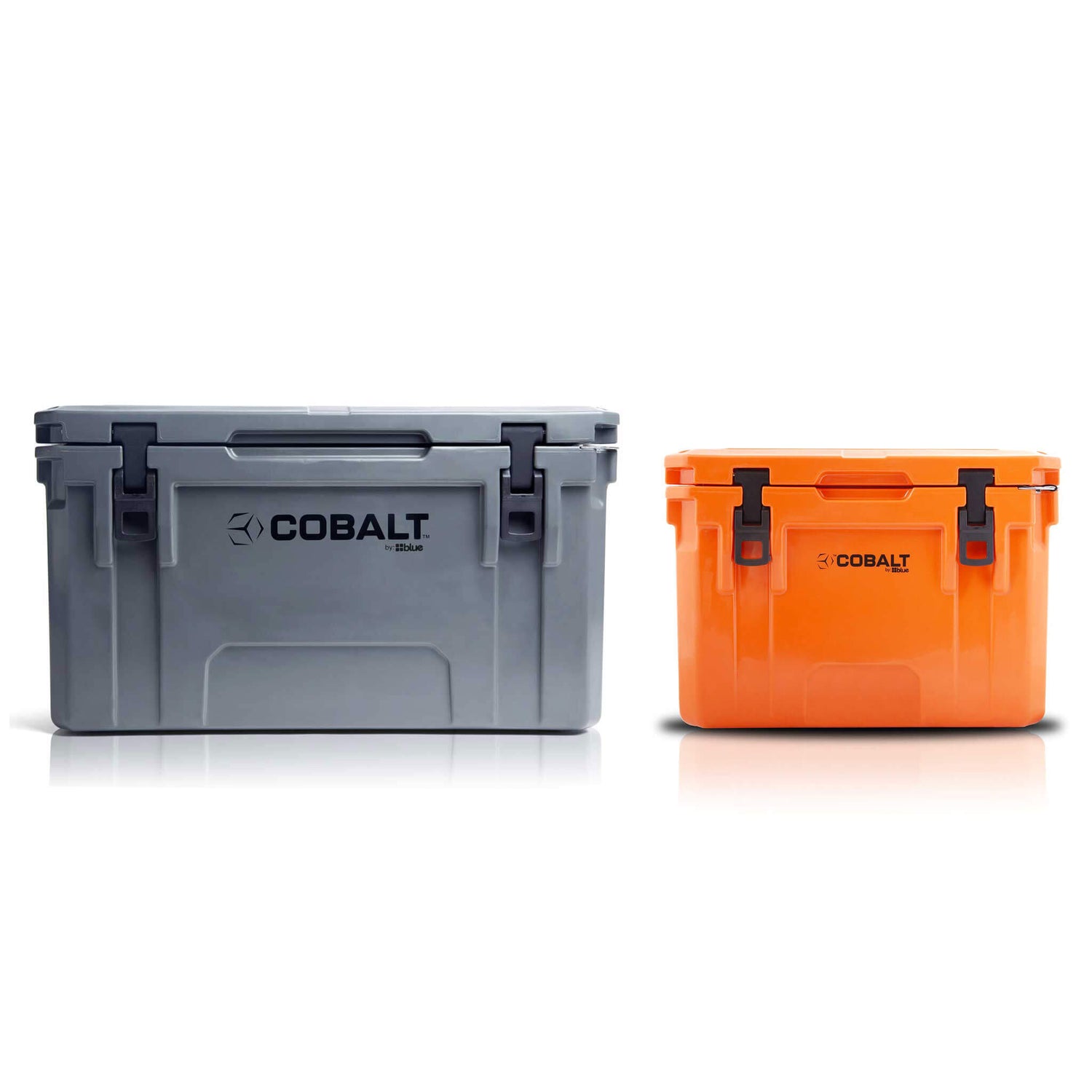 Blue Coolers - Cobalt 55 Bundle - 25Q + 55Q Cooler Bundle - Gray and Orange