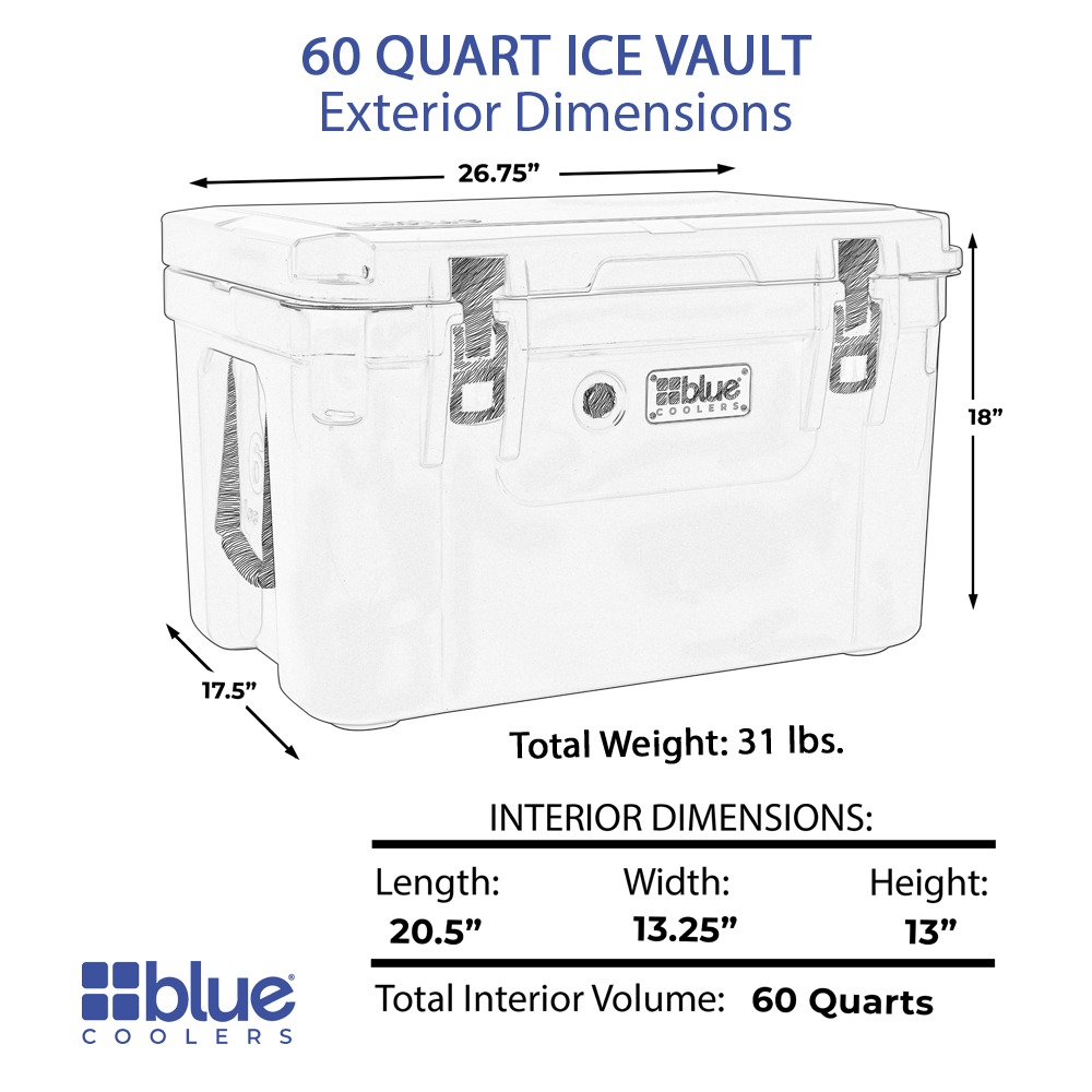 Ocean Bound Reclaimed Plastics 60 Quart Roto-Molded Cooler
