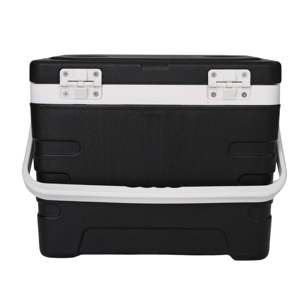 Blue Coolers - Cobalt 37 Quart Weekender Cooler- Black - Back View, Handle in Front