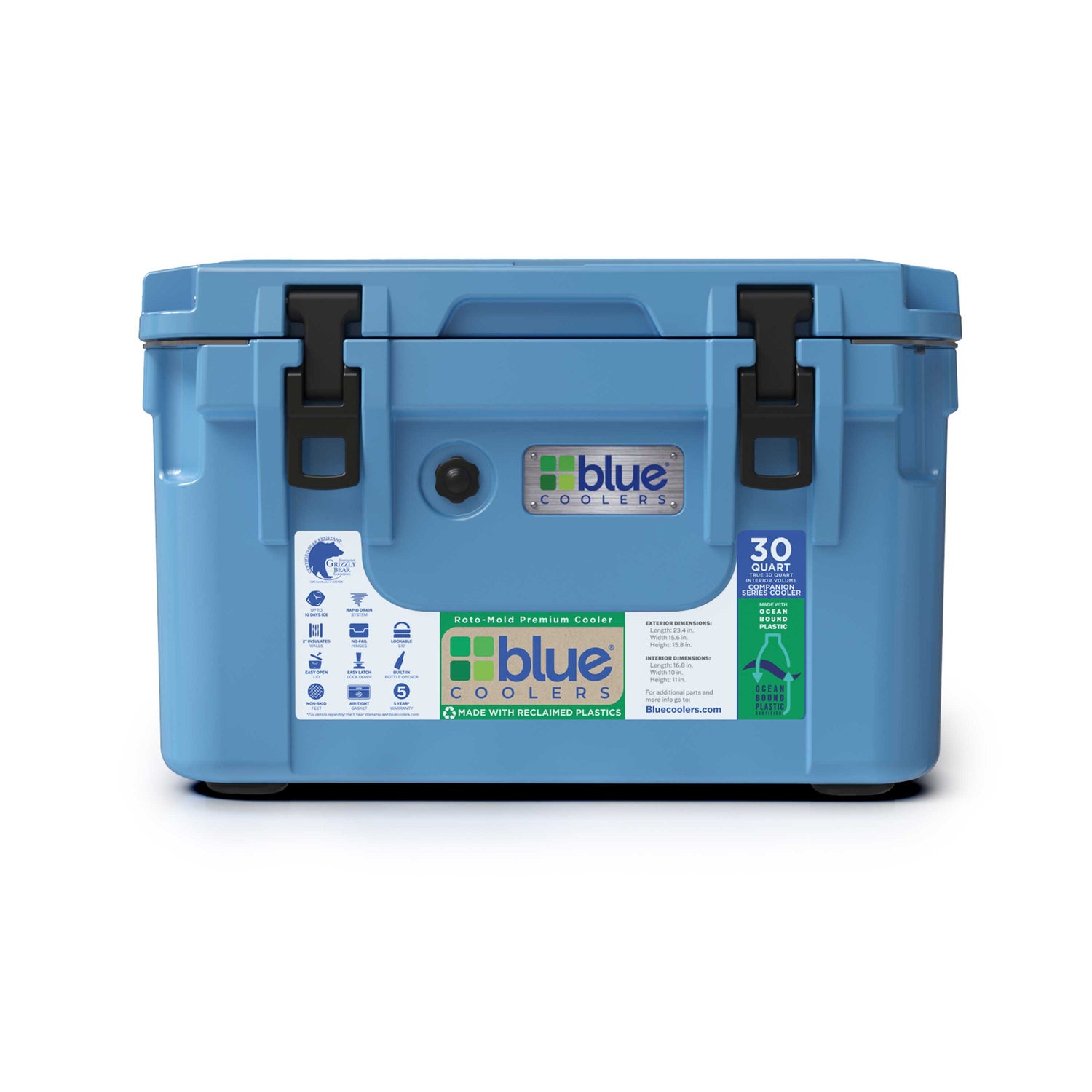 Ocean Bound Reclaimed Plastics 30 Quart Roto-Molded Cooler