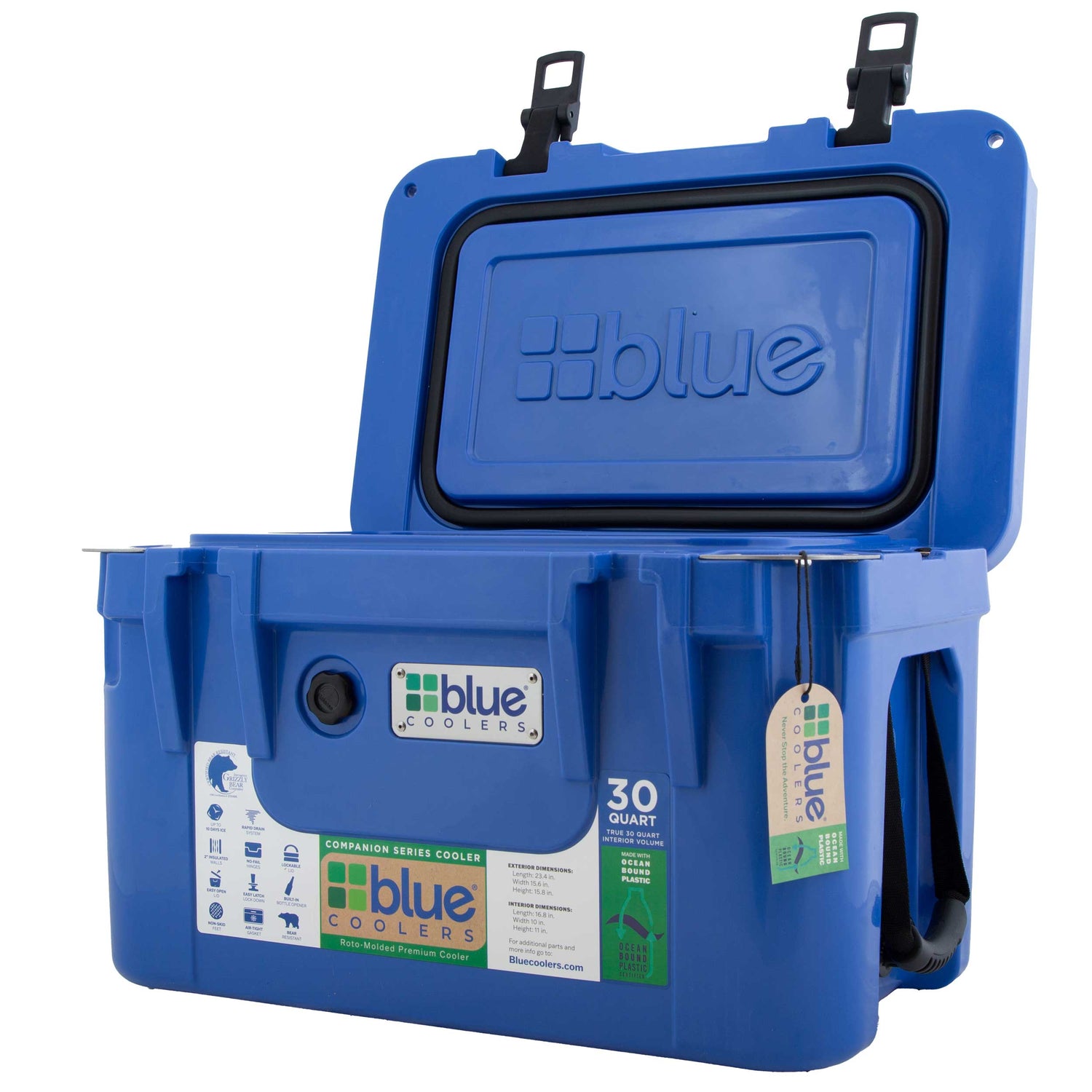 Ocean Bound Reclaimed Plastics 30 Quart Roto-Molded Cooler