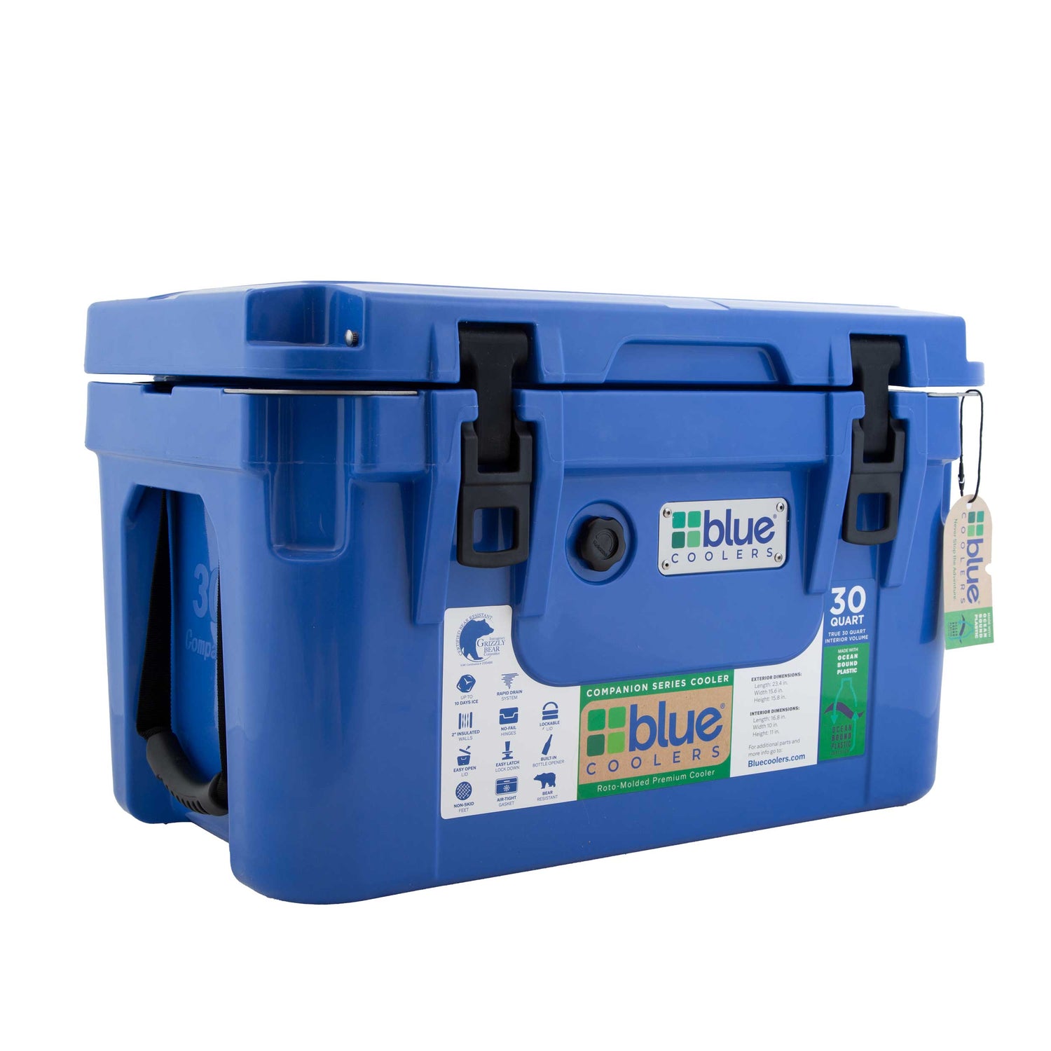 Ocean Bound Reclaimed Plastics 30 Quart Roto-Molded Cooler
