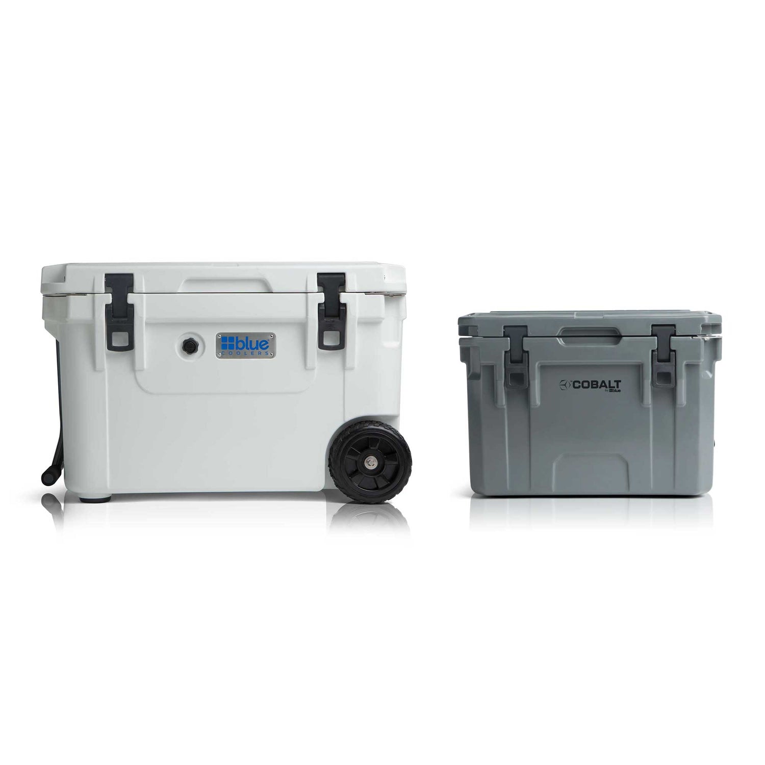 Blue Coolers - Beat the Heat Bundle - 60Q Wheels + 25Q Cobalt - Arctic White and Gray