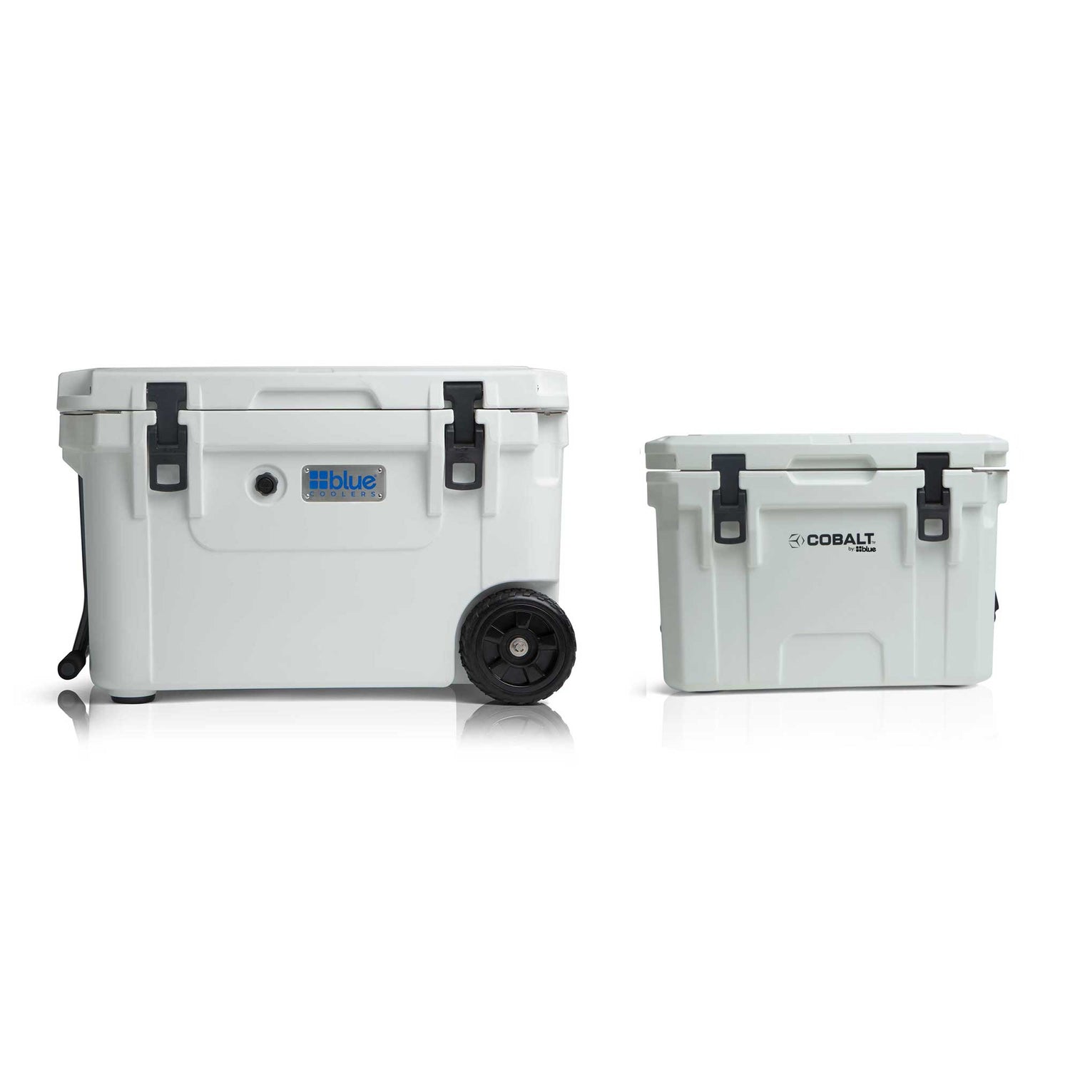 Blue Coolers - Beat the Heat Bundle - 60Q Wheels + 25Q Cobalt - Arctic White and White