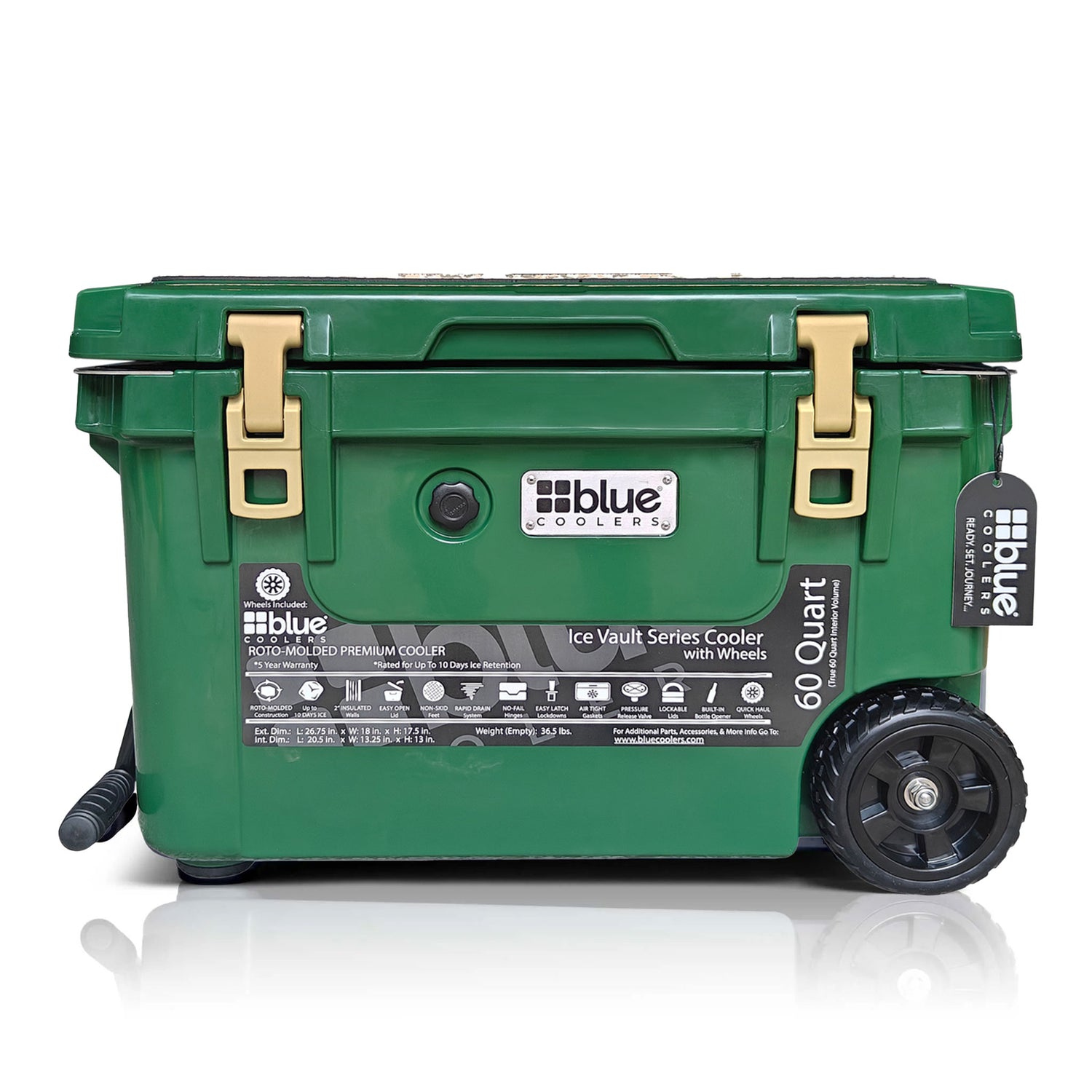 60-Quart Ice Vault Cooler – Limited Edition Green w/ Camo Topper - Promo