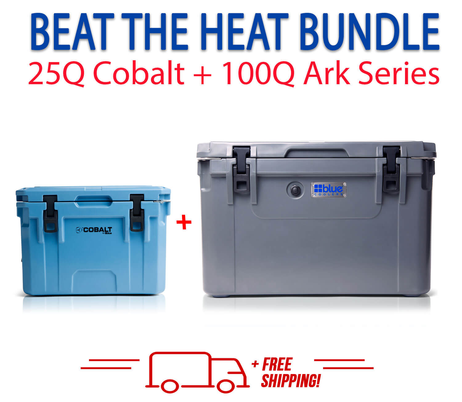 Blue Coolers 3.0 - Beat the Heat Bundle - 100Q + 25Q Cobalt - Promo