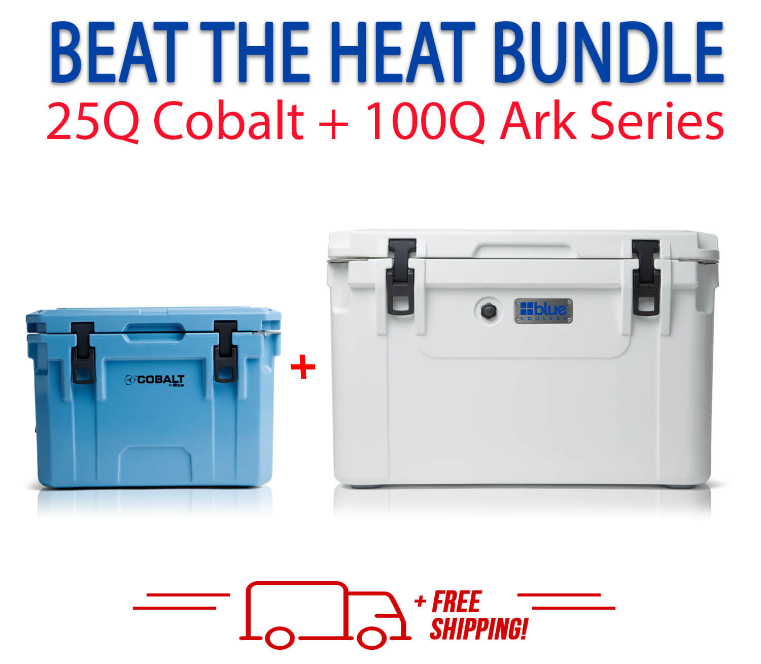 Blue Coolers 3.0 - Beat the Heat Bundle - 100Q + 25Q Cobalt - Promo