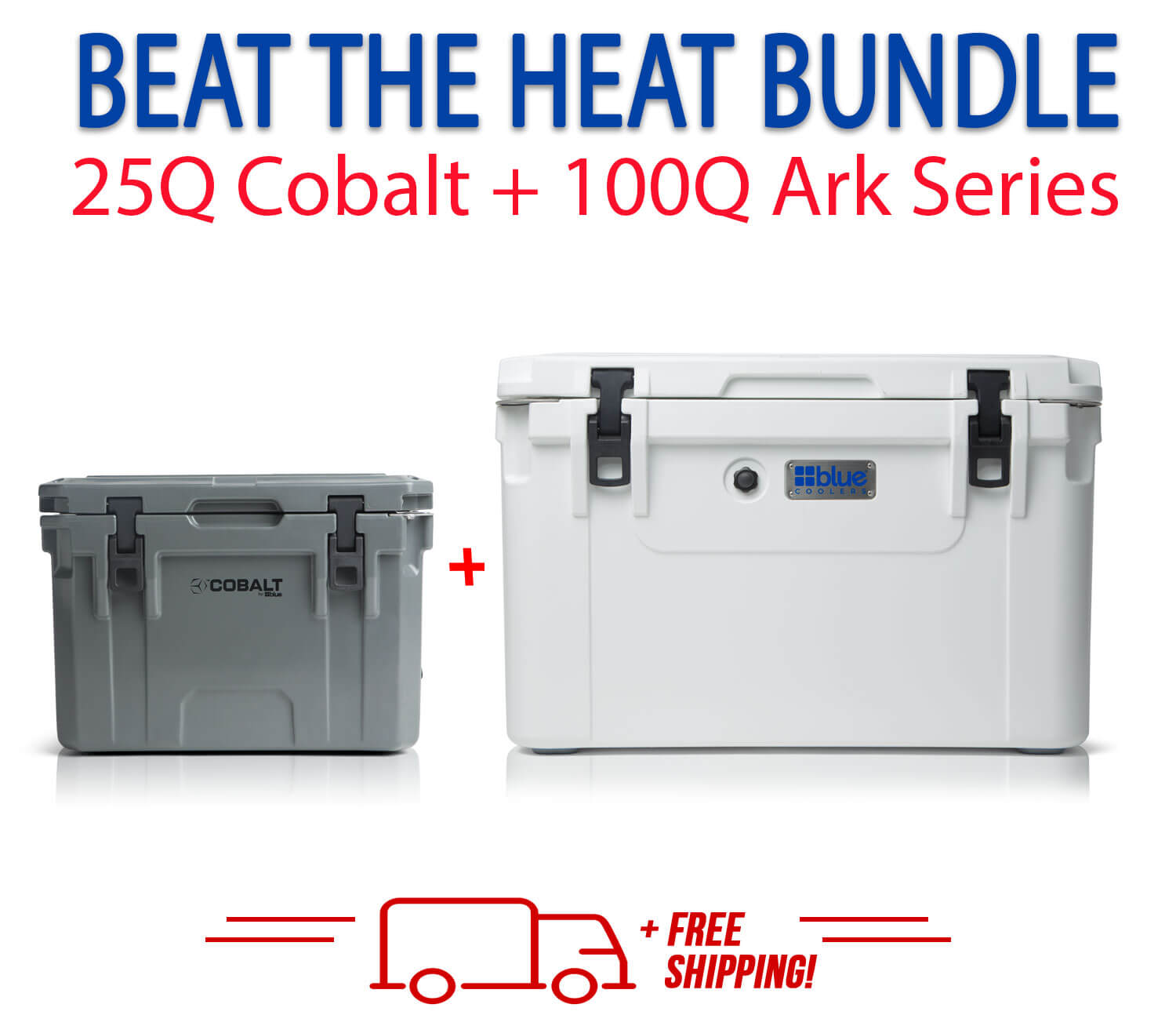 Blue Coolers 3.0 - Beat the Heat Bundle - 100Q + 25Q Cobalt - Promo