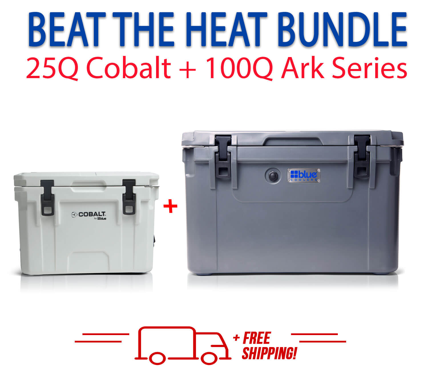 Blue Coolers 3.0 - Beat the Heat Bundle - 100Q + 25Q Cobalt - Promo