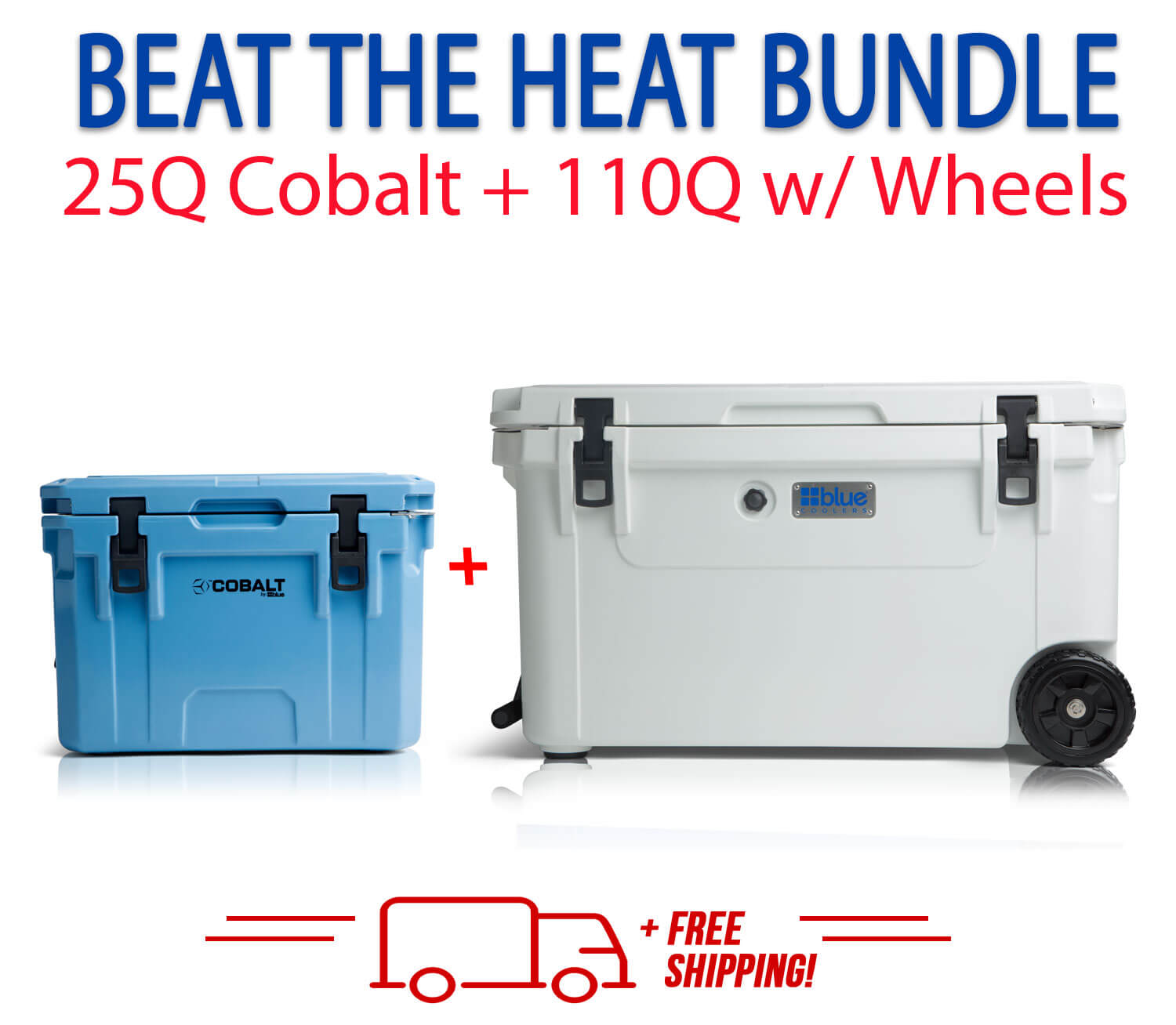 Blue Coolers 3.0 - Beat the Heat Bundle - 110Q Wheels + 25Q Cobalt - Promo