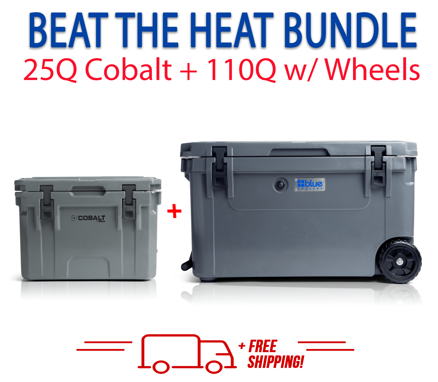 Blue Coolers 3.0 - Beat the Heat Bundle - 110Q Wheels + 25Q Cobalt - Promo