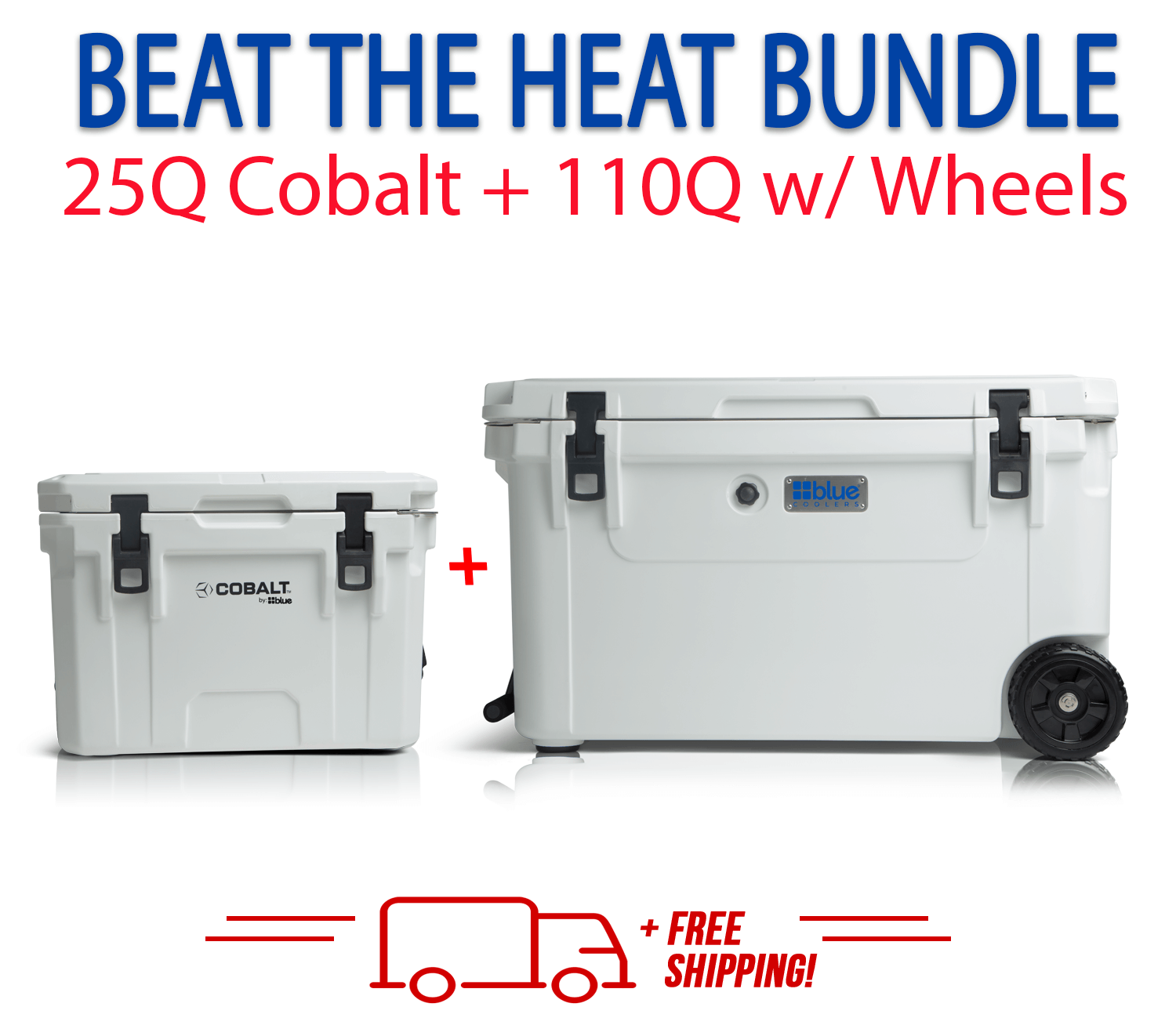 Blue Coolers 3.0 - Beat the Heat Bundle - 110Q Wheels + 25Q Cobalt - Promo