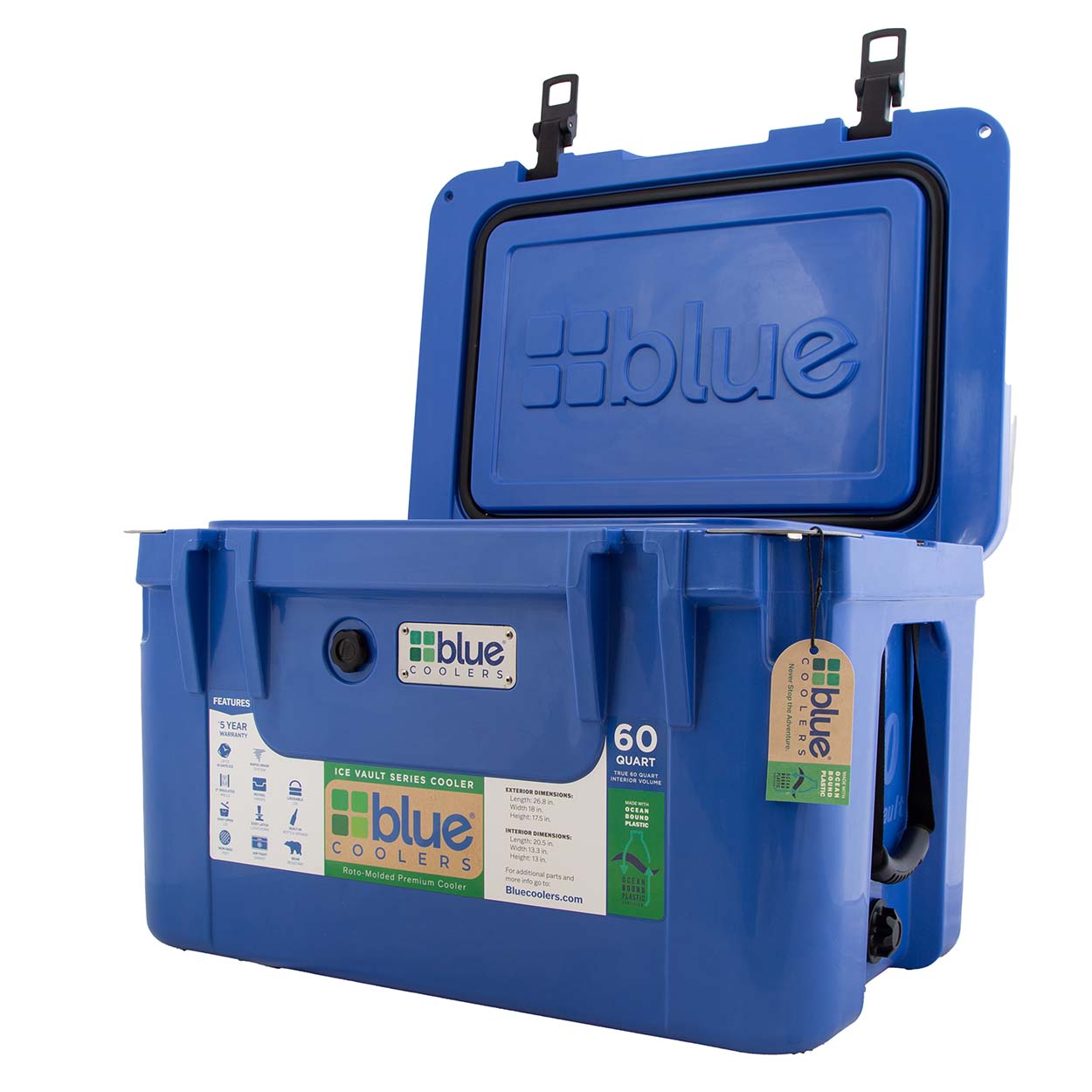 Ocean Bound Reclaimed Plastics 60 Quart Roto-Molded Cooler