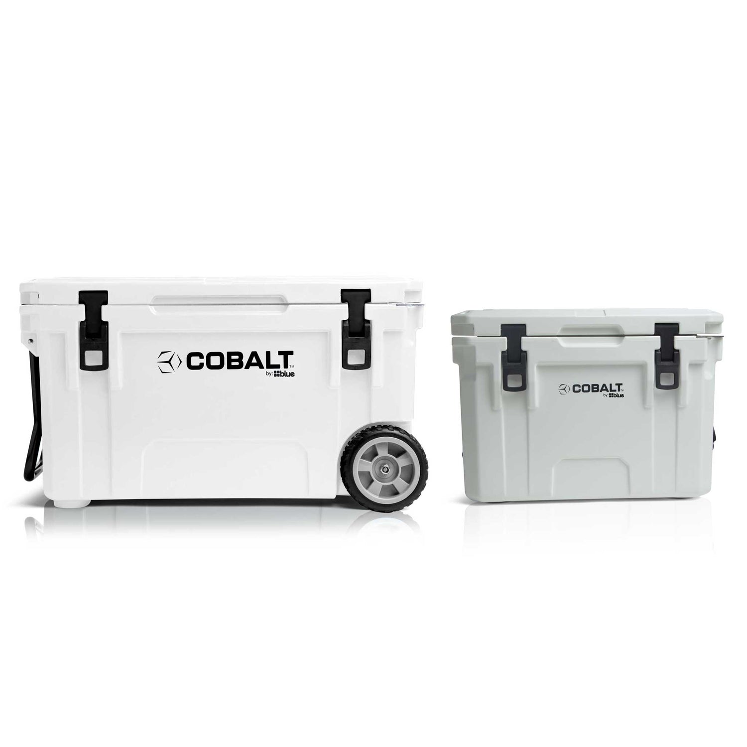 Blue Coolers - Cobalt 55W Bundle - 25Q + 55Q Wheeled Cooler Bundle - Both White