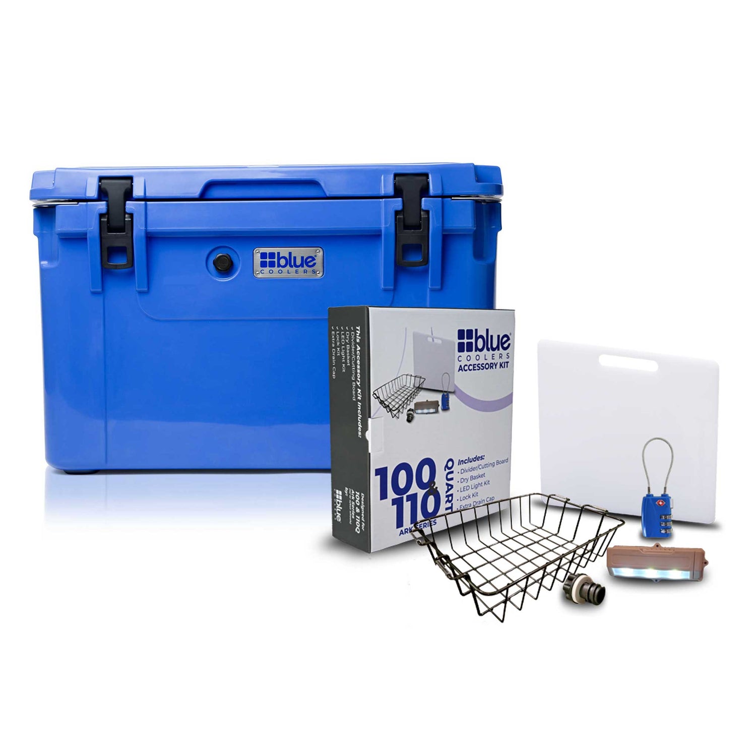 Blue Coolers - 100 Quart Ark Series Starter Bundle - Accessories - Trademark Blue Color