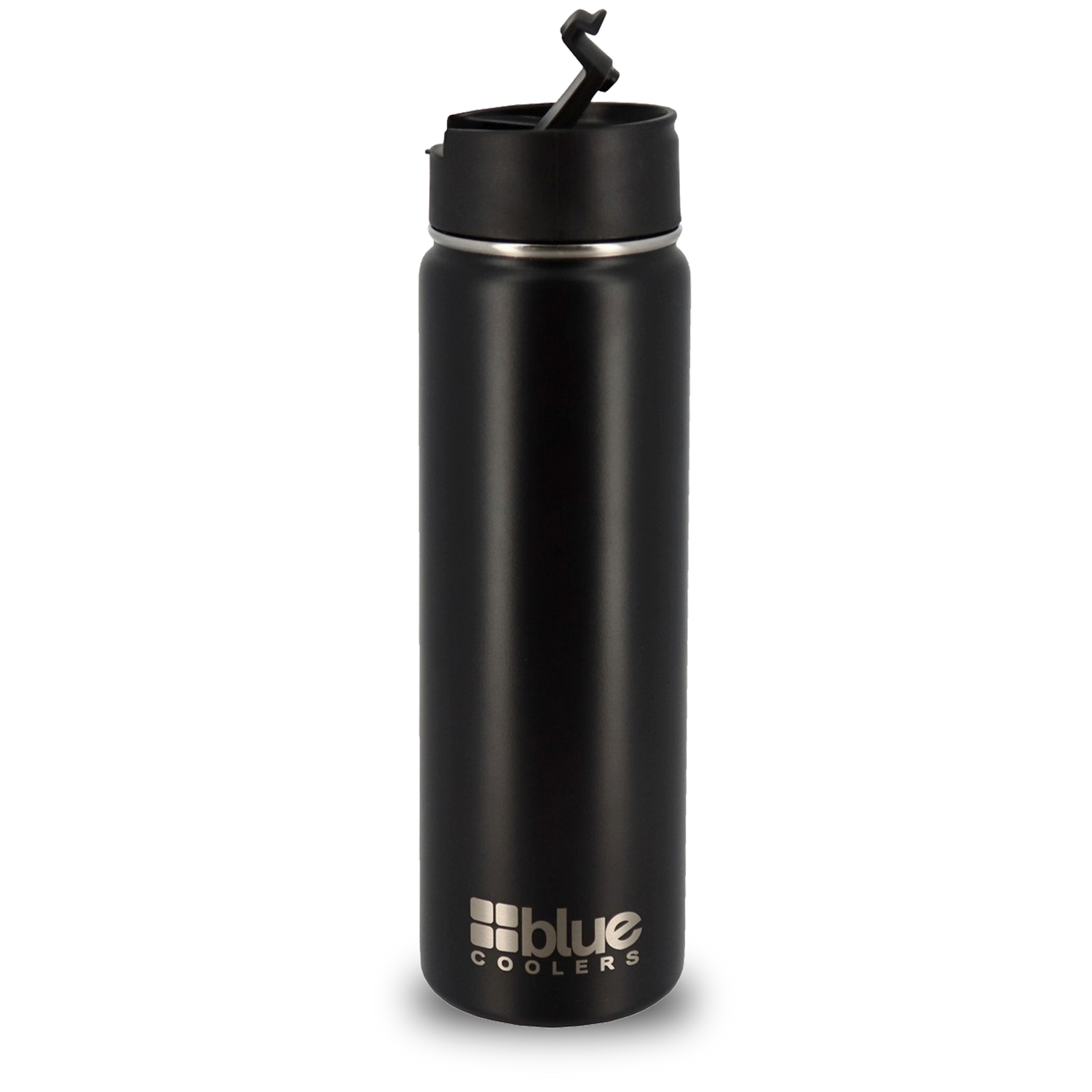 Blue Coolers - Drinkware - 20 oz. Steel Double-wall Vacuum Insulated Flask (Snap Top Lid) - Black