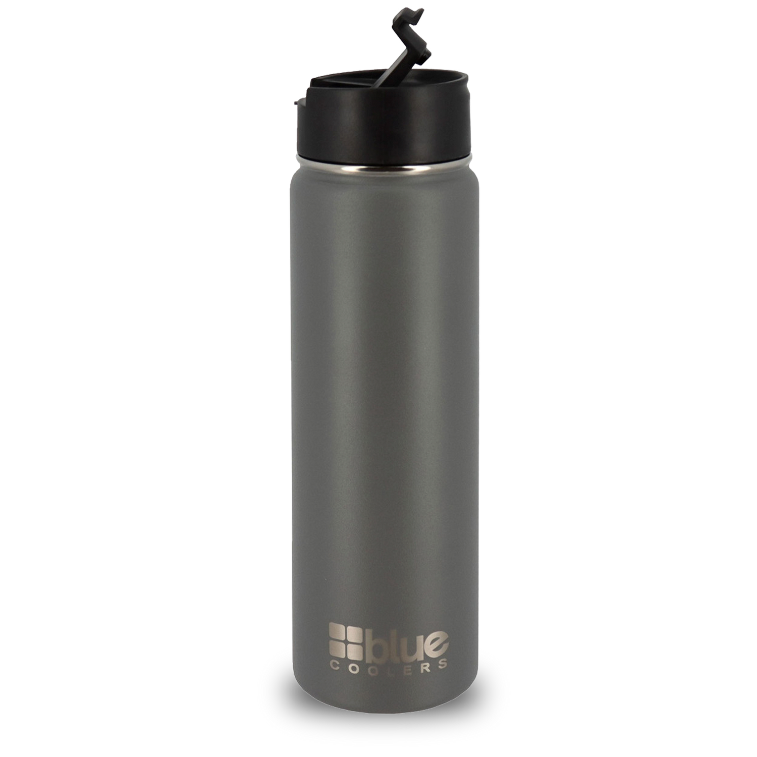 Blue Coolers - Drinkware - 20 oz. Steel Double-wall Vacuum Insulated Flask (Snap Top Lid) - Gray