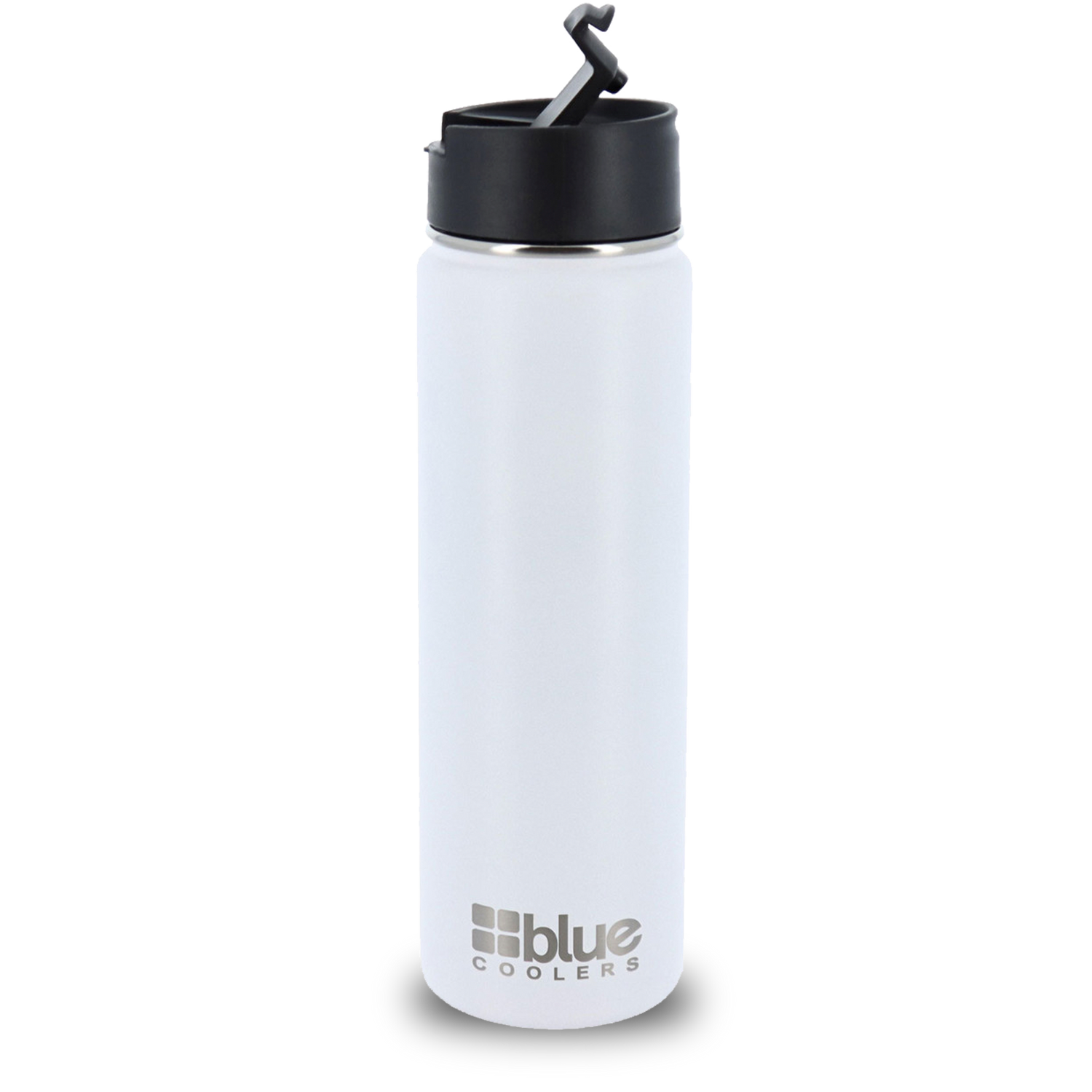 Blue Coolers - Drinkware - 20 oz. Steel Double-wall Vacuum Insulated Flask (Snap Top Lid) - White