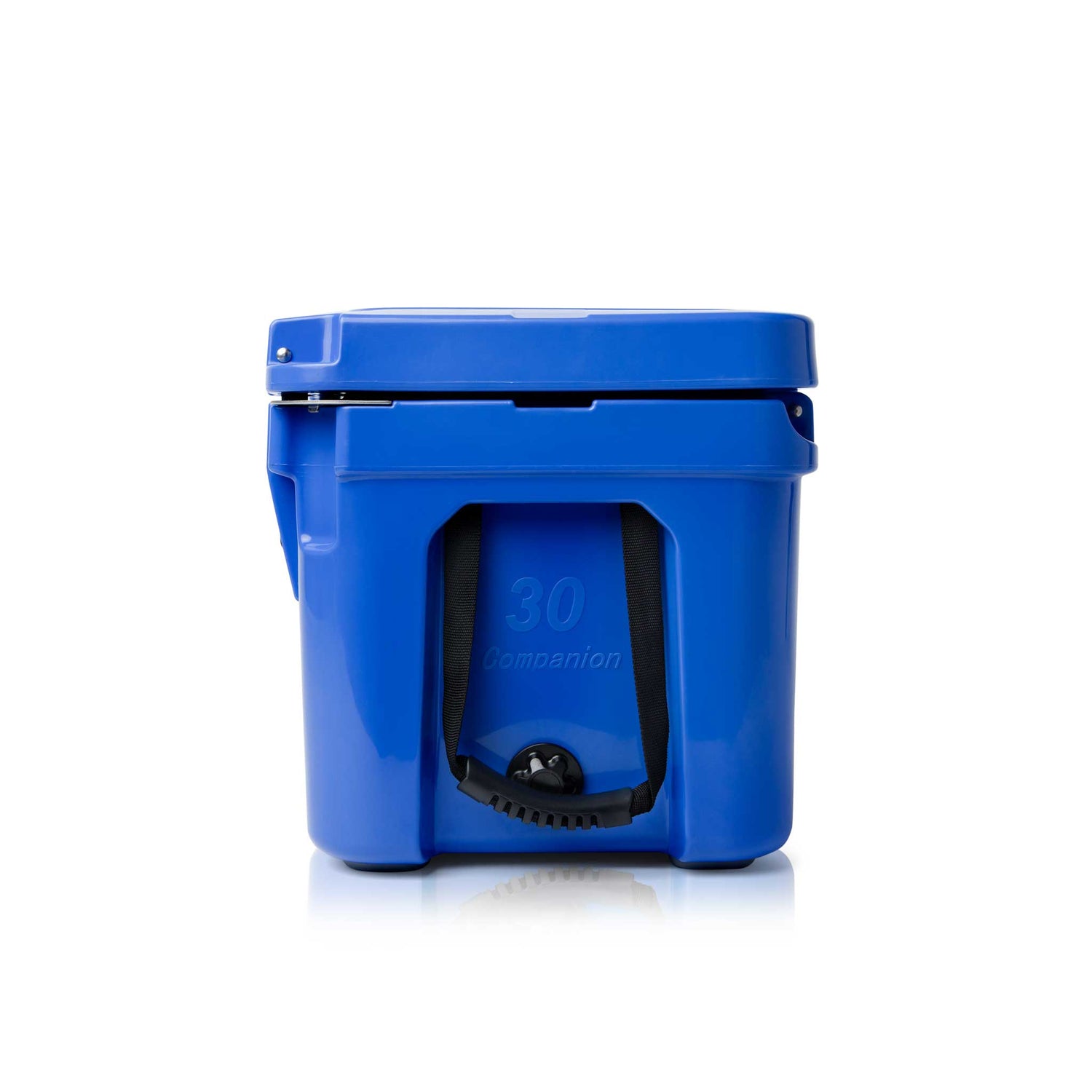 30 Quart Companion Series Roto-Molded Cooler - Trademark Blue - Side View