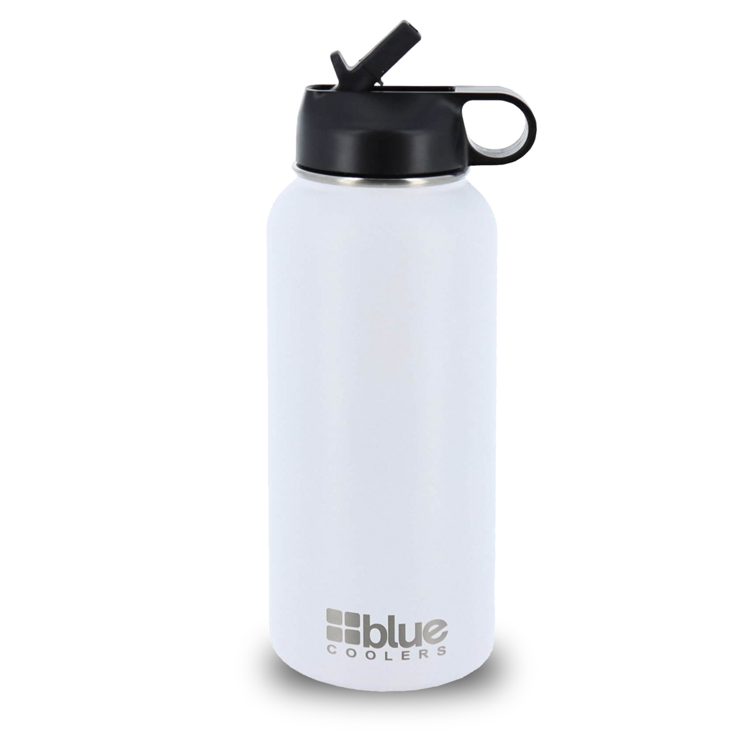 Blue Coolers - Drinkware - 32 oz. Steel Double-wall Vacuum Insulated Flask (Flip Top Lid) - White