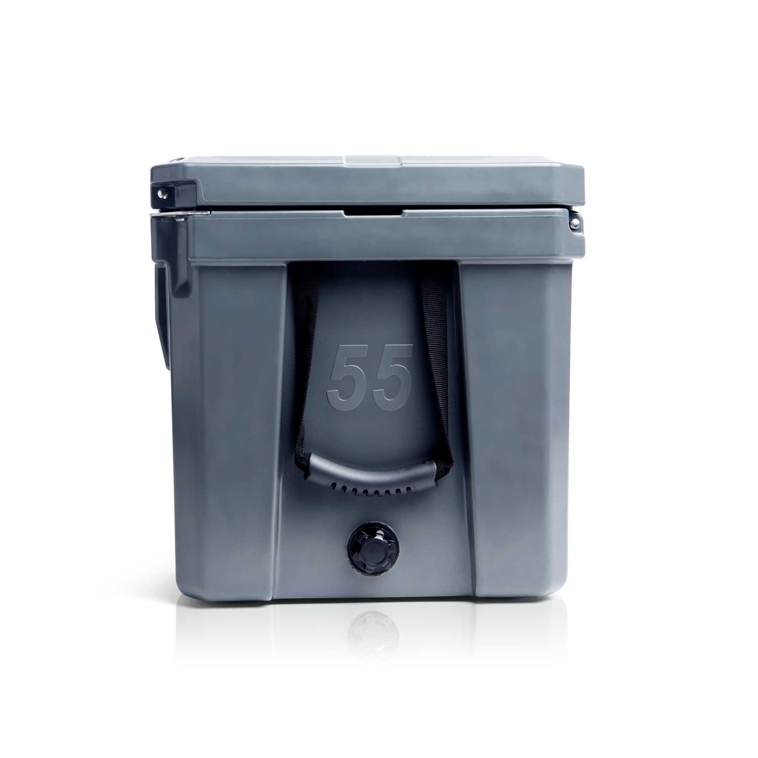 Blue Coolers - Cobalt 55 Quart Roto-Molded Super Cooler - Gray Side View