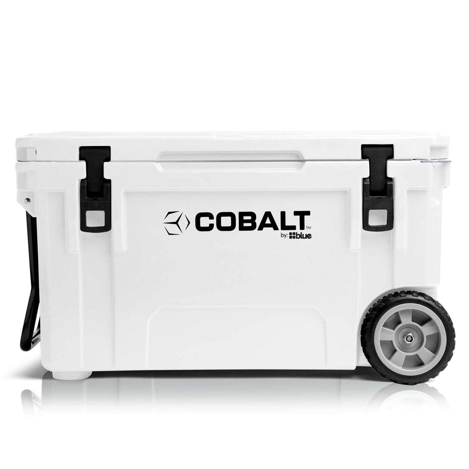 Blue Coolers - Cobalt 55 Quart with Wheels Roto-Molded Super Cooler - White