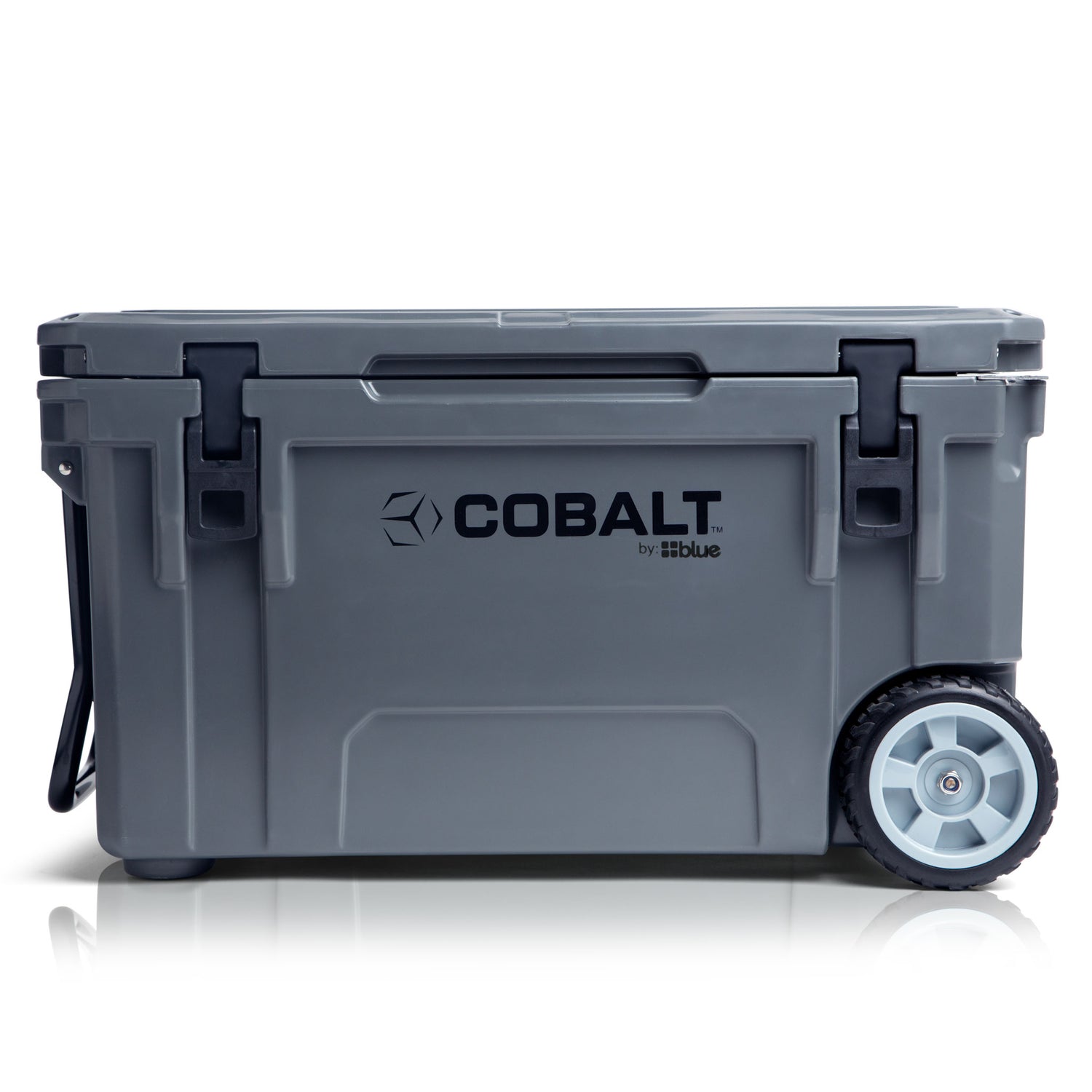 Blue Coolers - Cobalt 55 Quart with Wheels Roto-Molded Super Cooler - Gray