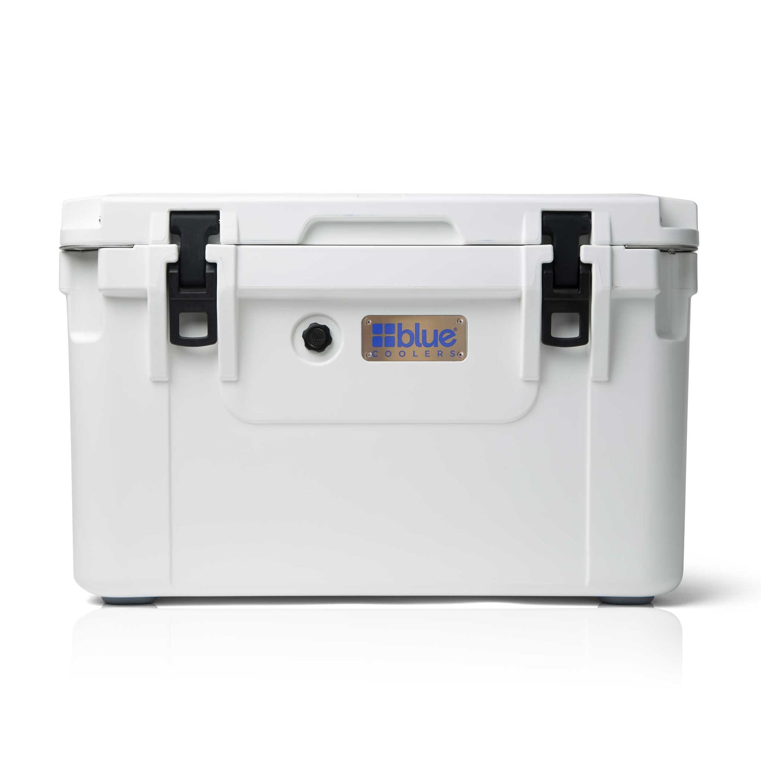 Blue Coolers - 60 Quart Ice Vault Roto-Molded Cooler - Arctic White - Front View
