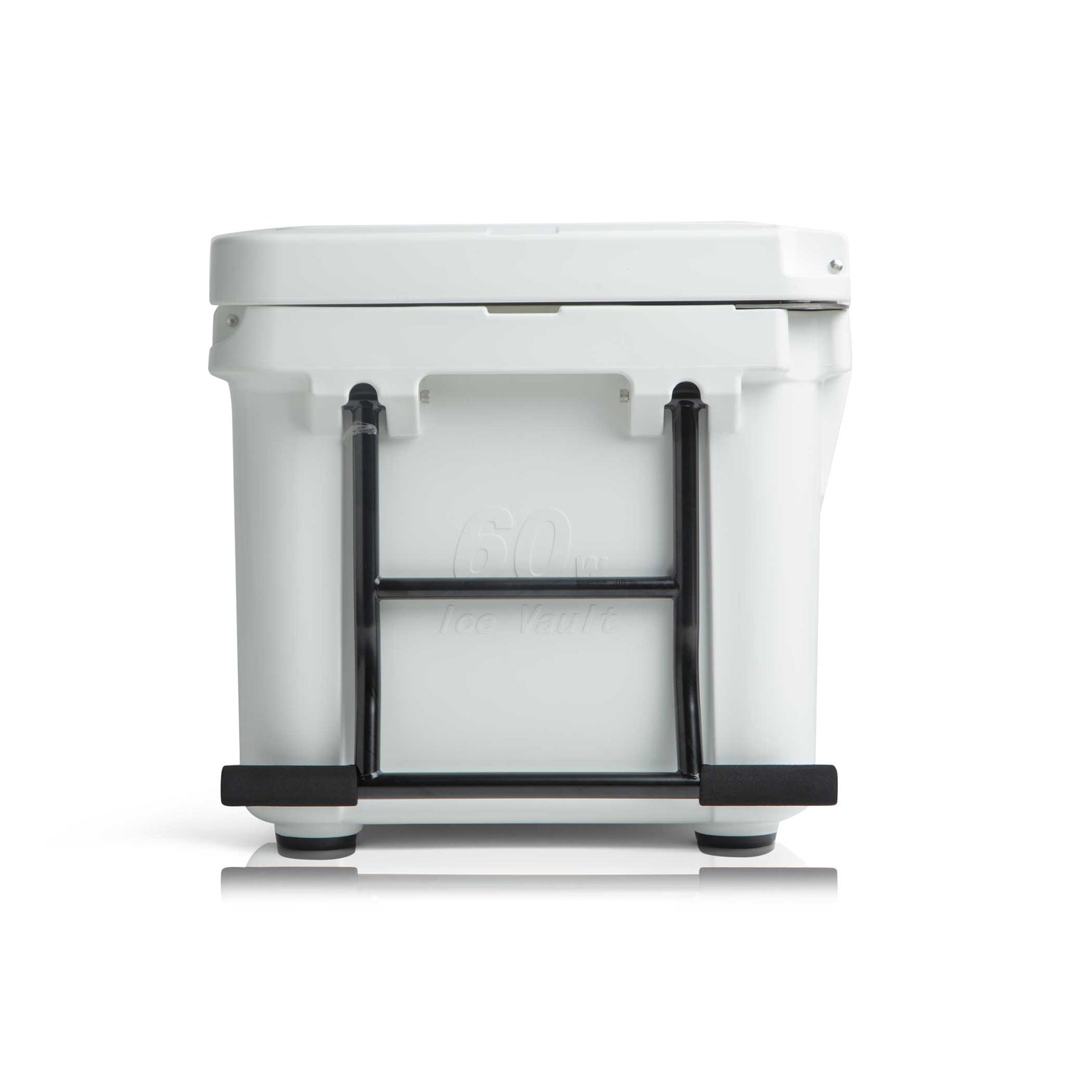Blue Coolers - 60 Quart Ice Vault Roto-Molded Cooler with Wheels - Arctic White - Side View