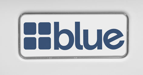Blue Coolers - Parts - Replacement Logo Decal for Front of Cooler - For White Cooler