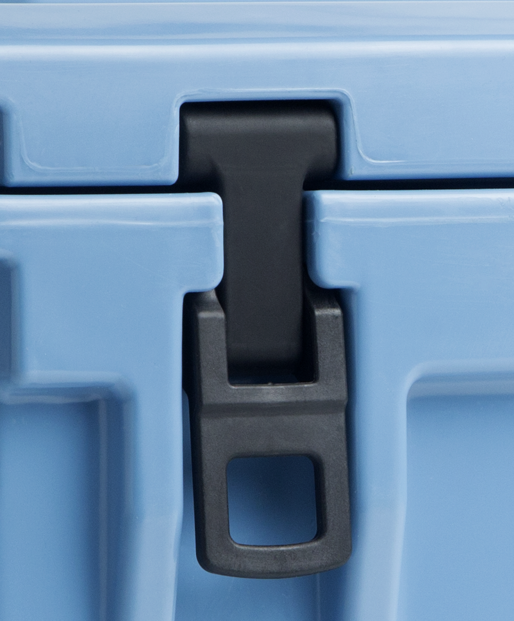 Blue Coolers - Parts - Replacement Lock-Down Latches Blue V. 3.0 & Cobalt (2 Pack) - Close-up on Light Blue Cooler