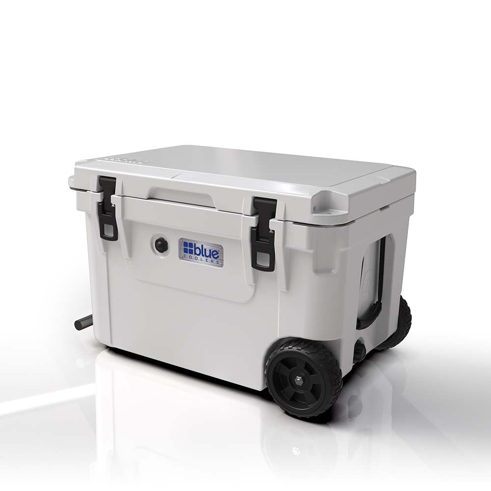 60 Quart Ice Vault Roto-Molded Cooler with Wheels – Blue Coolers