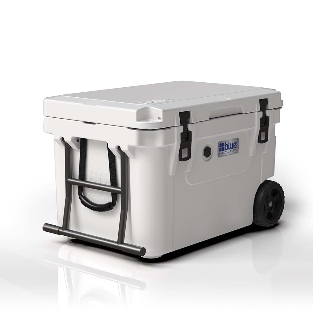 60 Quart Ice Vault Roto-Molded Cooler with Wheels - Promo – Blue