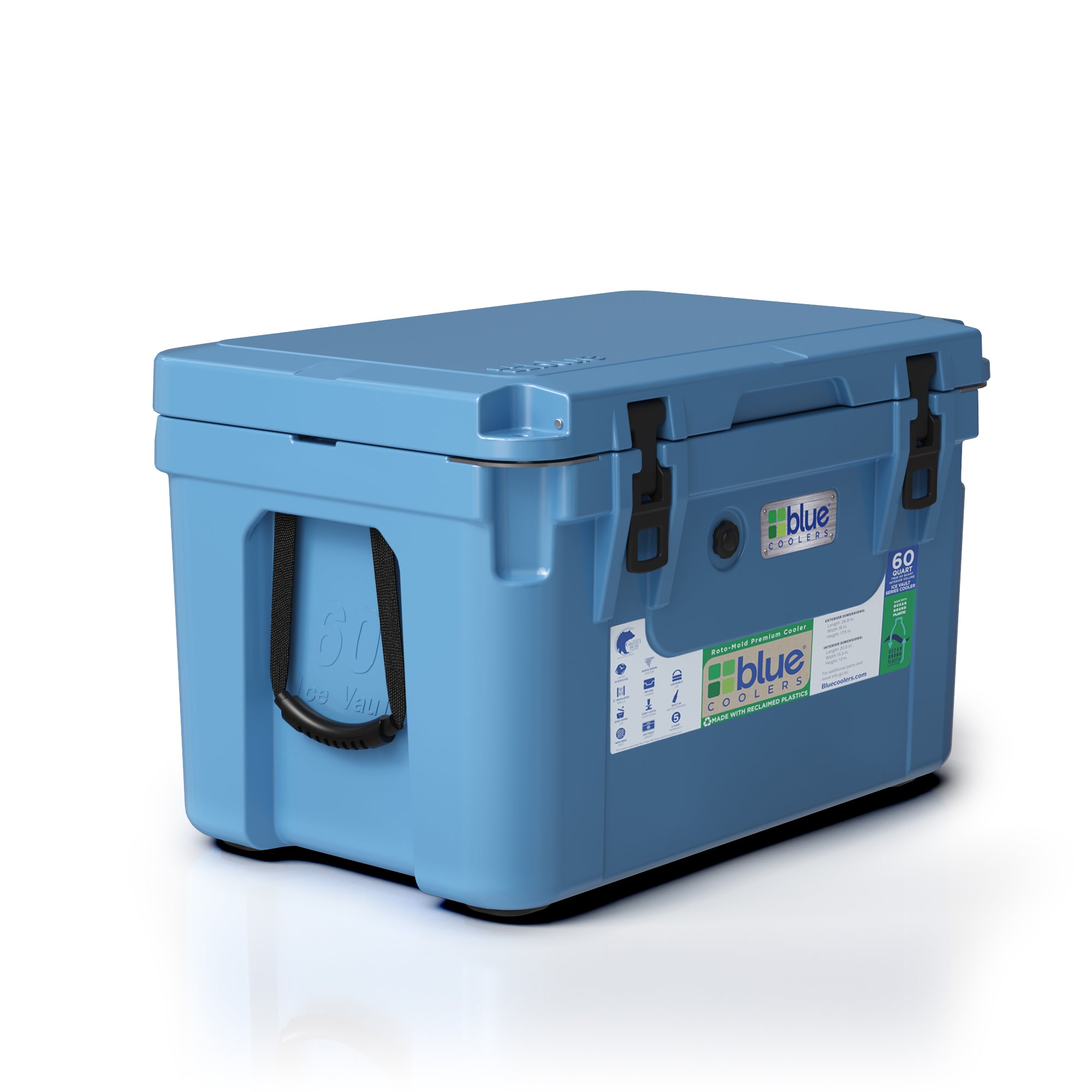ハルモニア　プルミエールラビットコンテナー/ガール（R） Ocean Bound Reclaimed Plastics 60 Quart Roto-Molded Cooler – Blue