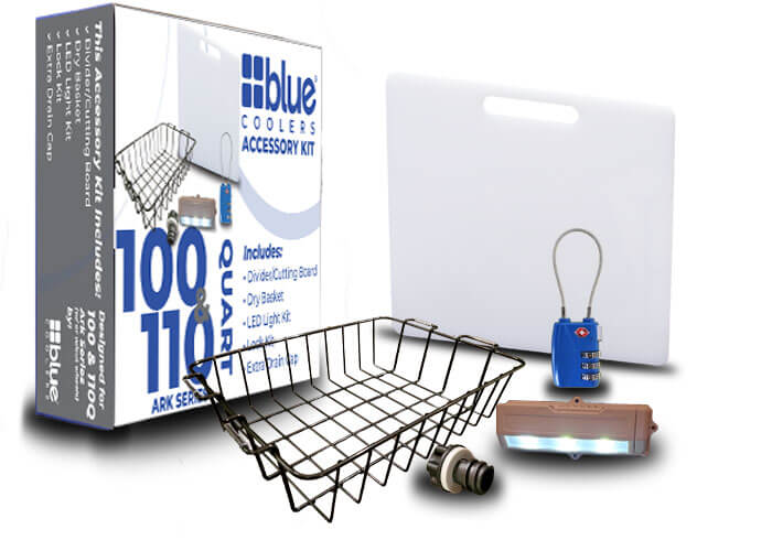 Accessory Kit - Divider/Cutting Board, Basket, Lock, Light, & Plug for 100/110 Quart Coolers