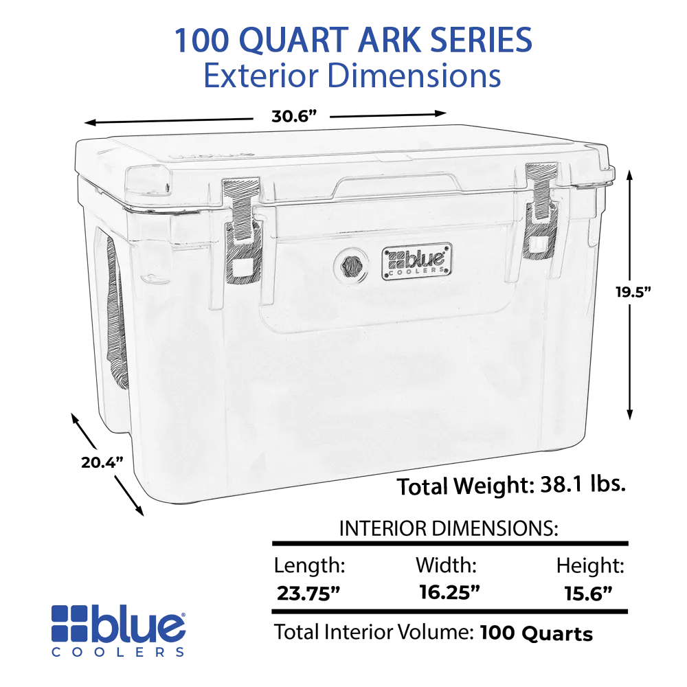 Scratch & Dent Promo - 100 Quart Ark Series Roto-Molded Cooler - Trademark Blue