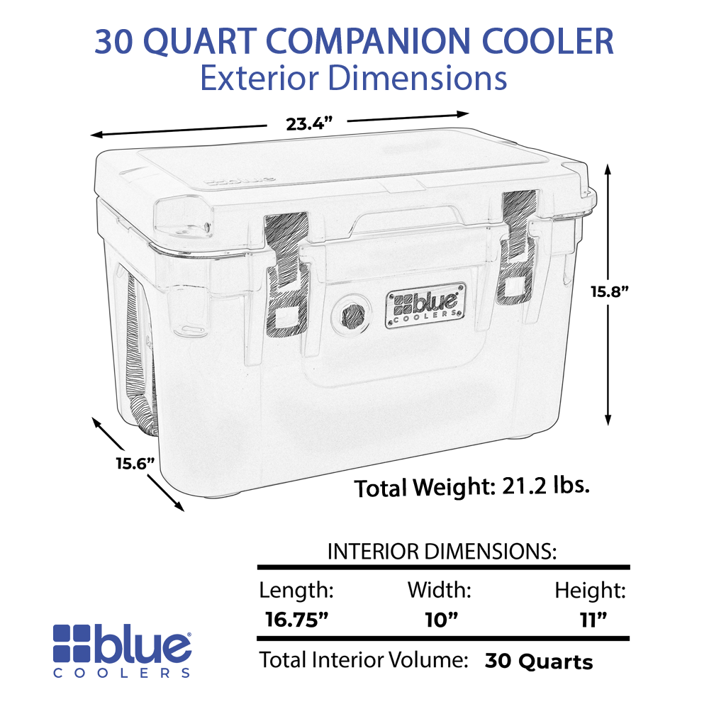 Scratch & Dent Promo - 30 Quart Companion Series Roto-Molded Cooler - Arctic White