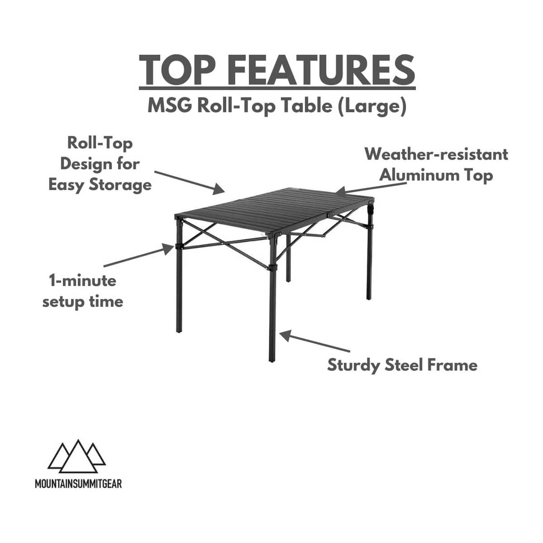 Scratch & Dent Promo - Heavy Duty Roll Top Table - Large