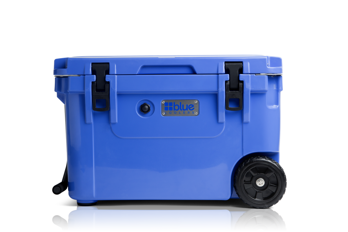 110 Quart Ark Series Roto-Molded Wheeled Cooler – Blue Coolers