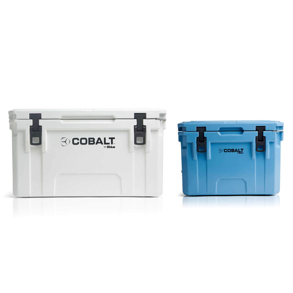 Blue Coolers - Cobalt 55 Bundle - 25Q + 55Q Cooler Bundle - White and Blue