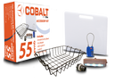 Accessory Kit Cobalt - Divider/Cutting Board, Basket, Lock, Light, & Plug for 55 Quart Cobalt Coolers