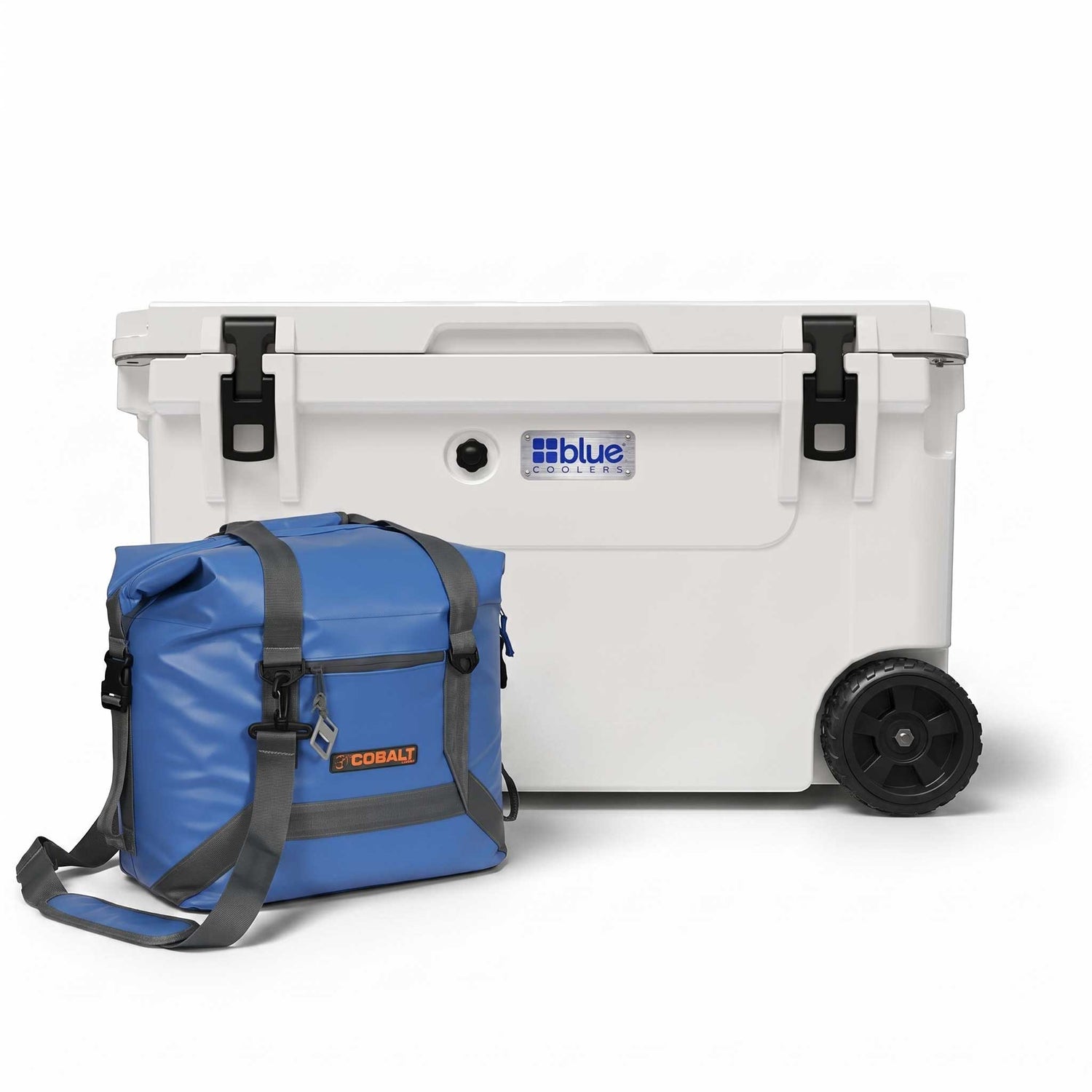 110 Quart Roto Molded Cooler with Wheels + Free Soft Sided Tote Cooler - Promo