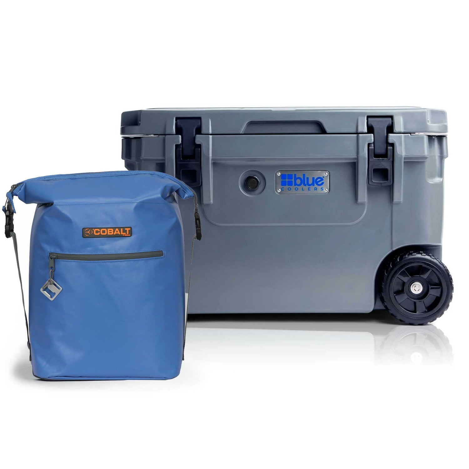 60 Quart Roto Molded Cooler with Wheels + Free Soft Sided Backpack Cooler - Promo