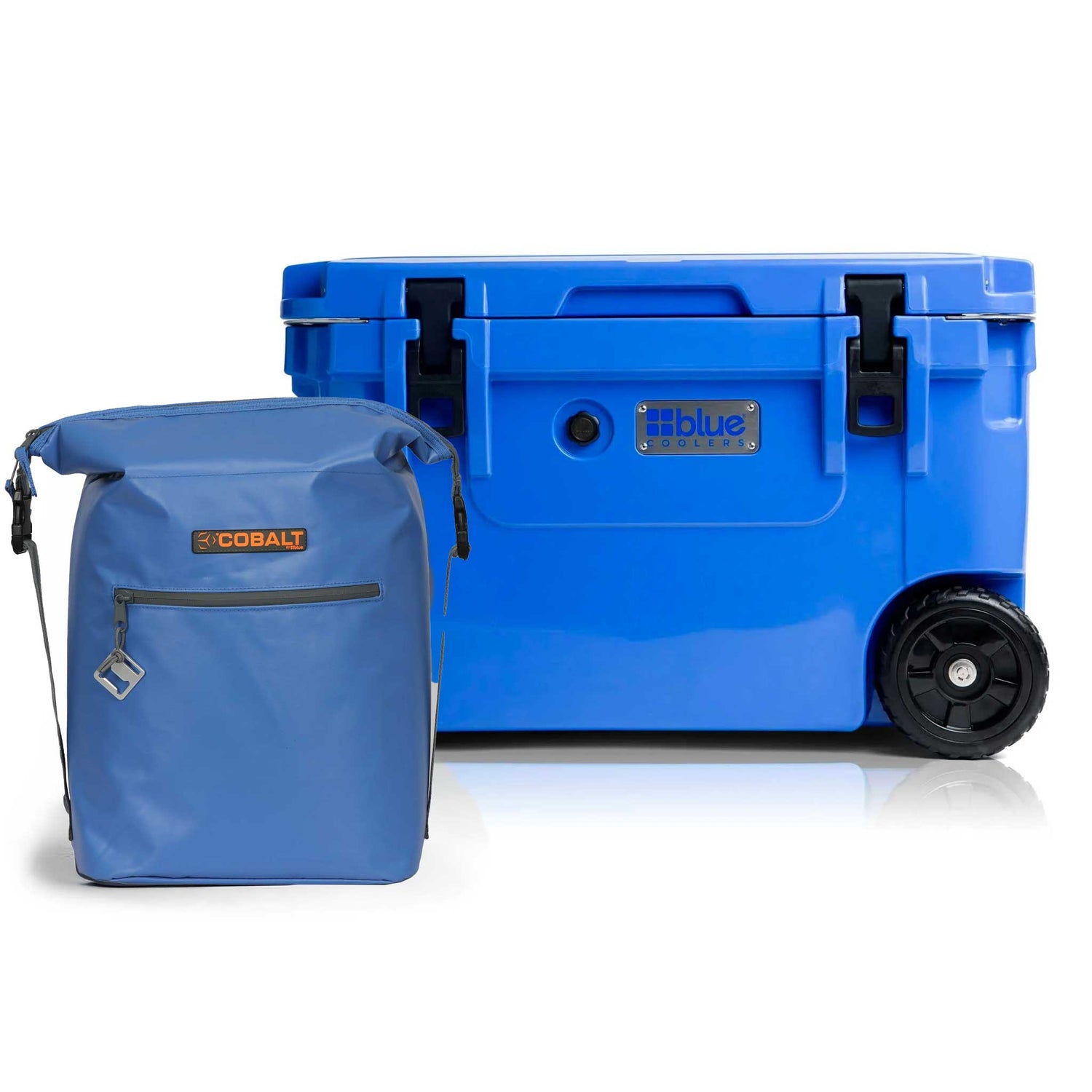 60 Quart Roto Molded Cooler with Wheels + Free Soft Sided Backpack Cooler - Promo