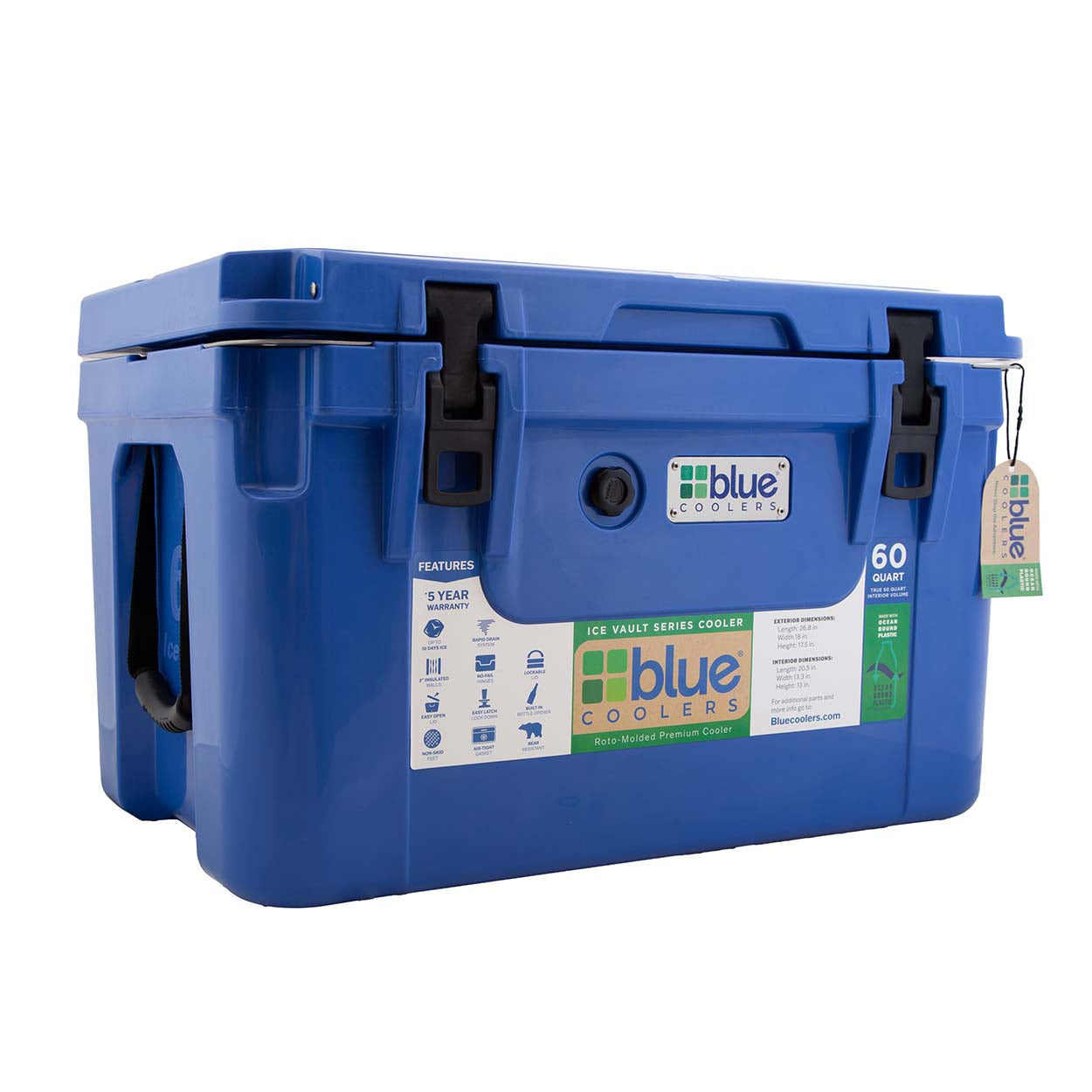 Ocean Bound Reclaimed Plastics 60 Quart Roto-Molded Cooler