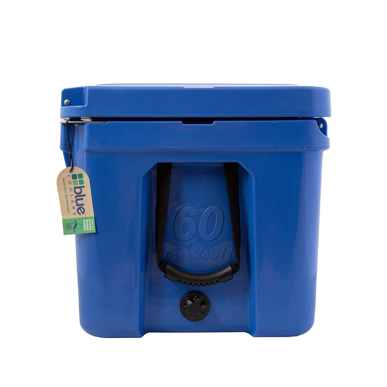 Ocean Bound Reclaimed Plastics 60 Quart Roto-Molded Cooler – Blue