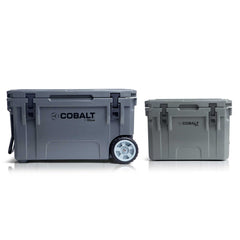 Blue Coolers - Cobalt 55W Bundle - 25Q + 55Q Wheeled Cooler Bundle - Both Gray