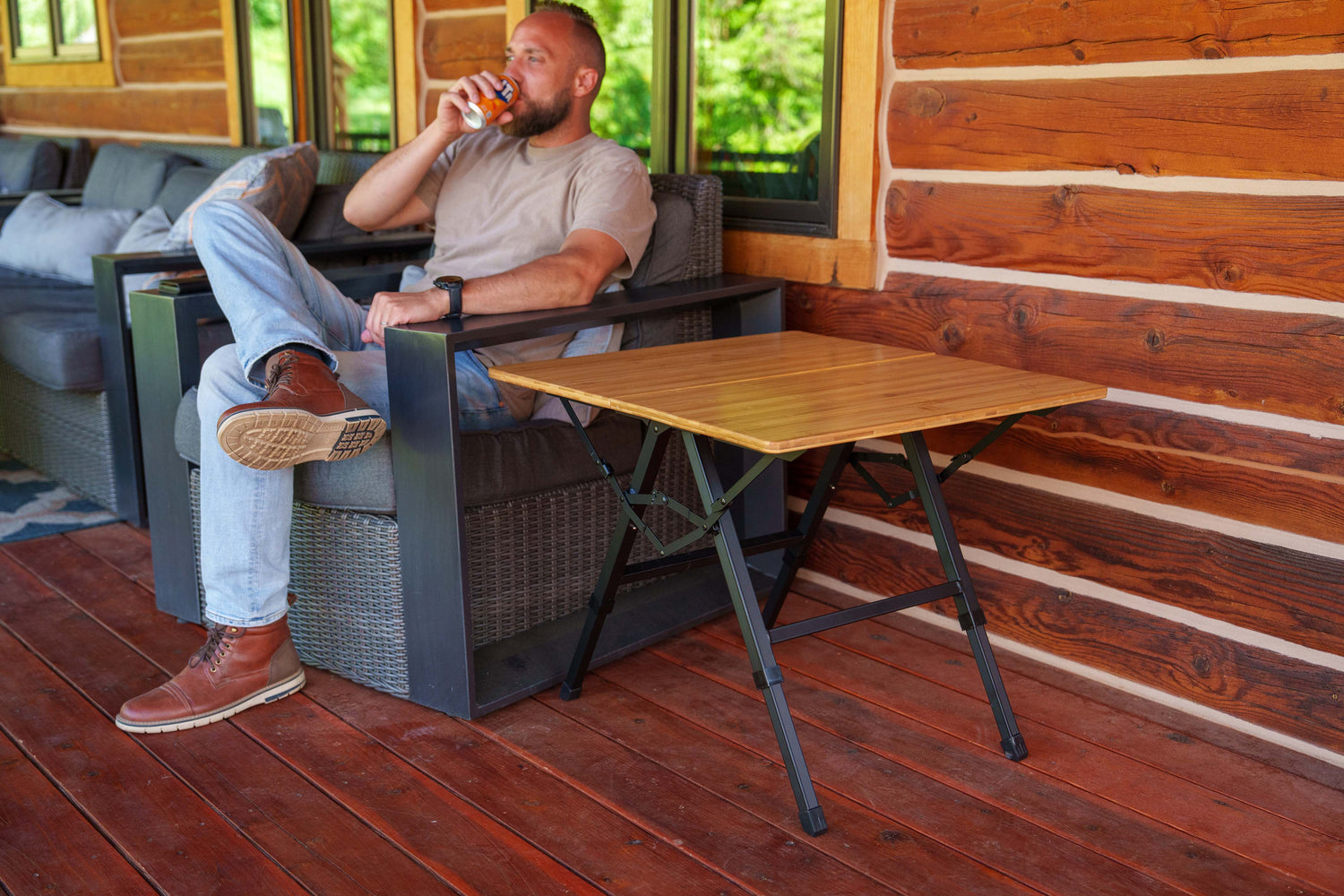 Foldable Bamboo Camping Table - Mountain Summit Gear