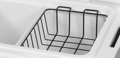 Blue Coolers - Dry Basket Accessory for 25 Quart Cobalt Coolers - Example Fit Close-up in Arctic White Cooler
