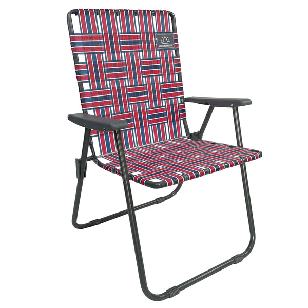Retro Camp Chair - Red/Blue – Blue Coolers